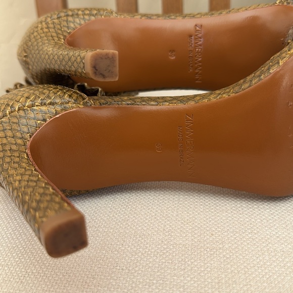 Zimmermann Brown Textured Heels - Picture 6 of 12